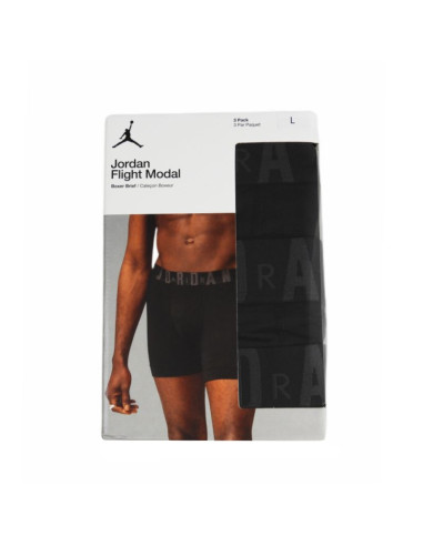 Bokserki męskie air jordan flight men's modal boxer briefs 3-pack czarne - jm0621-023