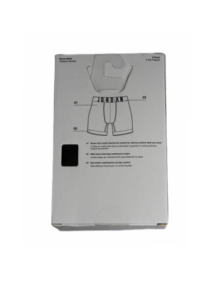 Bokserki męskie air jordan flight men's modal boxer briefs 3-pack czarne - jm0621-023