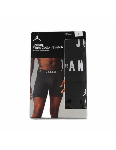 Wygodne majtki bokserki męskie jordan boxers 3-pack czarne - jm0622-023