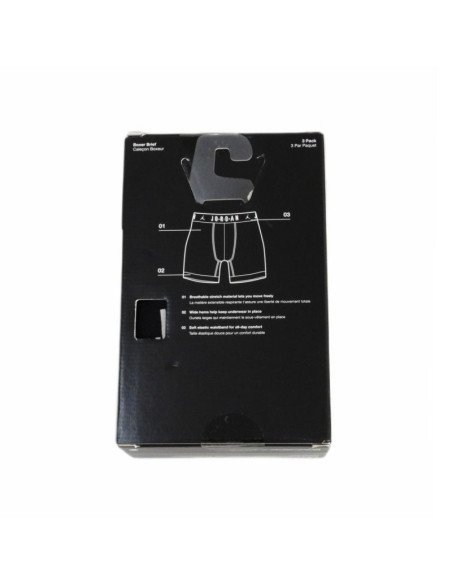 Wygodne majtki bokserki męskie jordan boxers 3-pack czarne - jm0622-023