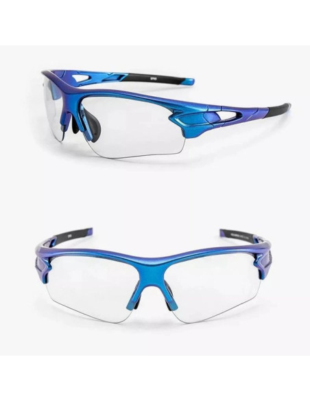 Okulary rowerowe rockbros 10069 fotochromowe uv400 - niebieskie