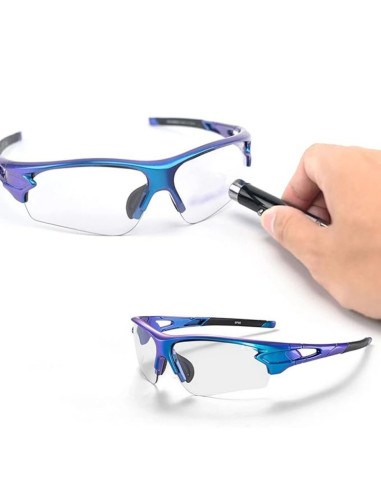 Okulary rowerowe rockbros 10069 fotochromowe uv400 - niebieskie