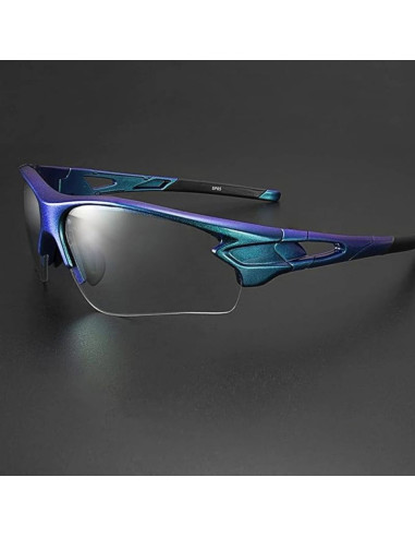 Okulary rowerowe rockbros 10069 fotochromowe uv400 - niebieskie