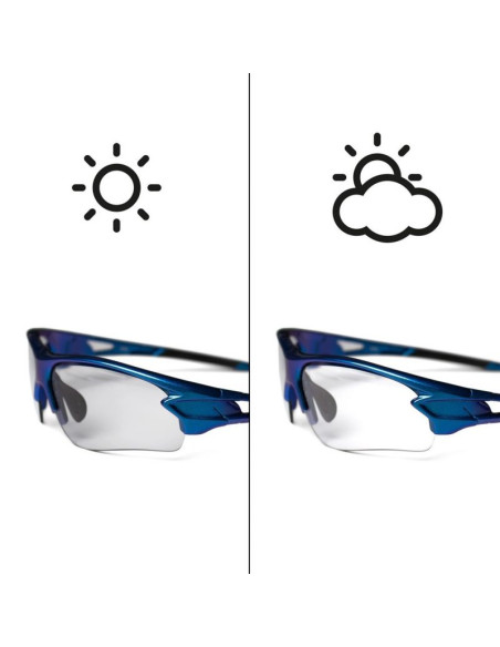 Okulary rowerowe rockbros 10069 fotochromowe uv400 - niebieskie