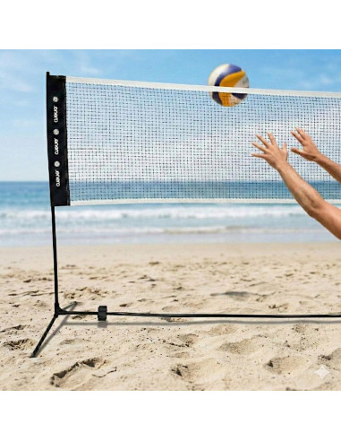 Siatka i stelaż do gry w badmintona 5x1.55m pokrowiec enero