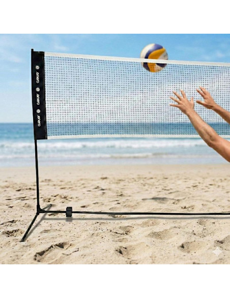 Siatka i stelaż do gry w badmintona 5x1.55m pokrowiec enero