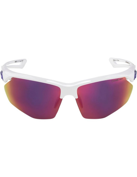 Alpina okulary na rower nylos hr  biało-fioletowe szkło fioletowe lustro cat.3