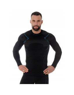 Koszulka męska bielizna termoaktywna brubeck thermo czarna - ls13040a