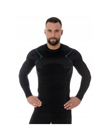Koszulka męska bielizna termoaktywna brubeck thermo czarna - ls13040a