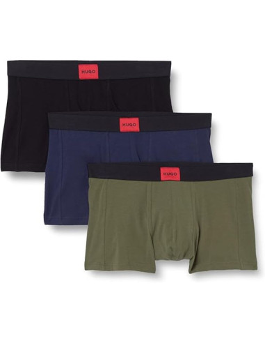 Bokserki męskie hugo trunk 3 pak majtki bawełniane dopasowany krój bielizna