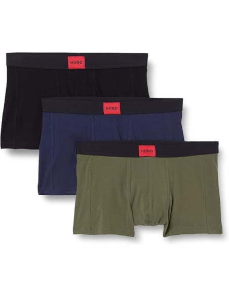 Bokserki męskie hugo trunk 3 pak majtki bawełniane dopasowany krój bielizna