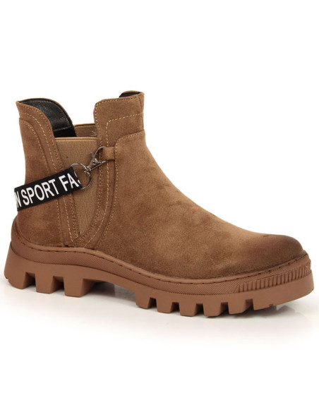 Sztyblety zamszowe na platformie potocki w wol105