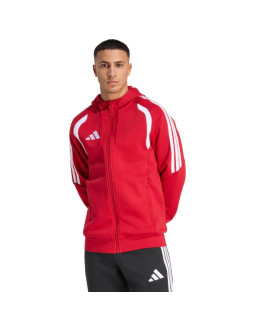 Bluza męska adidas tiro 26 league sweat full zip hoodie czerwona kf9106