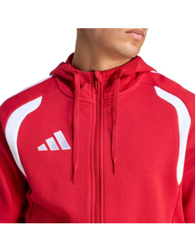 Bluza męska adidas tiro 26 league sweat full zip hoodie czerwona kf9106