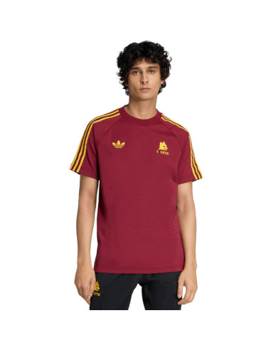 Koszulka męska adidas as roma originals tee bordowa jz7185