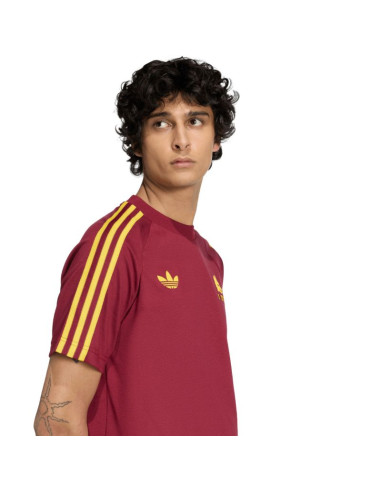 Koszulka męska adidas as roma originals tee bordowa jz7185