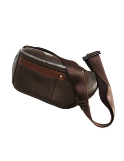 Saszetka męska nerka biodrowa aeronautica militare waist bag brązowa - am-393-moro