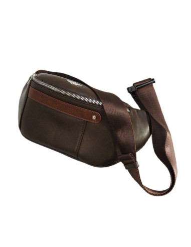 Saszetka męska nerka biodrowa aeronautica militare waist bag brązowa - am-393-moro