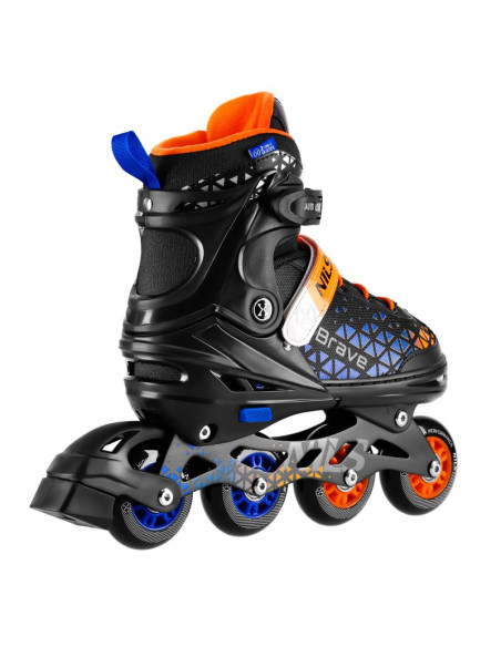Nh18190a łyżworolki 4w1 brave niebiesko-pomarańczowy rozm. l(39-43) z wym. pł. hokejową nils extreme