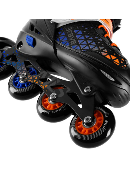 Nh18190a łyżworolki 4w1 brave niebiesko-pomarańczowy rozm. l(39-43) z wym. pł. hokejową nils extreme