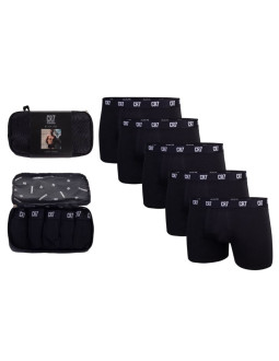 Bokserki męskie cr7 5 pak czarne na prezent - 8123-49-2902