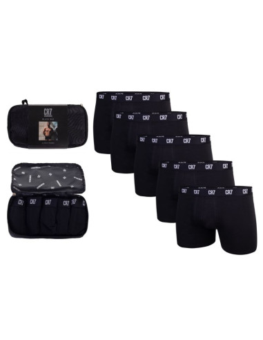 Bokserki męskie cr7 5 pak czarne na prezent - 8123-49-2902