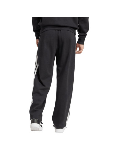 Spodnie męskie adidas essentials three stripes fleece wide leg czarne jm1770
