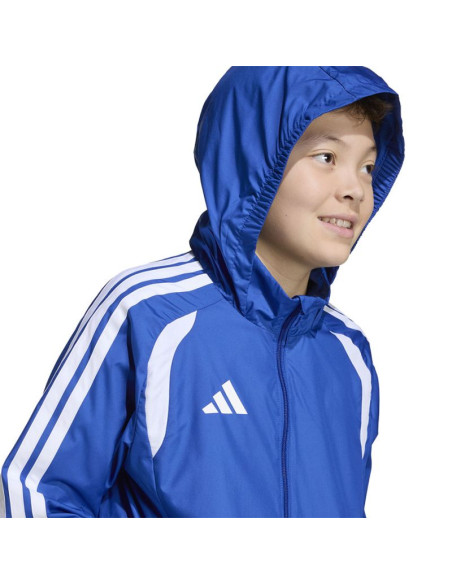 Kurtka dla dzieci adidas tiro 26 league windbreaker niebieska jy9723