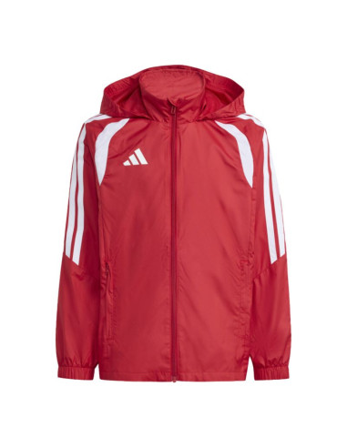 Kurtka dla dzieci adidas tiro 26 league windbreaker czerwona jy9724