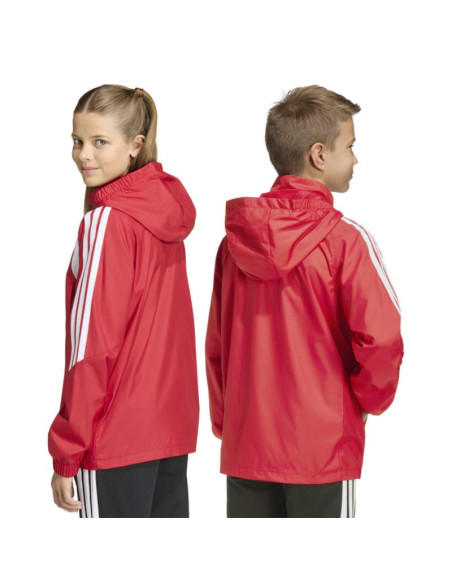 Kurtka dla dzieci adidas tiro 26 league windbreaker czerwona jy9724