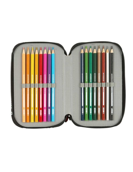 Fc barcelona piórnik z wyposażeniem triple filled pencil case 37 pcs 412625857