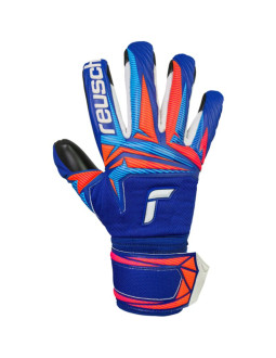 Rękawice bramkarskie reusch attrakt infinity evolution nc junior niebiesko-czarne 5672725 4127 2