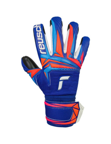Rękawice bramkarskie reusch attrakt infinity evolution nc junior niebiesko-czarne 5672725 4127