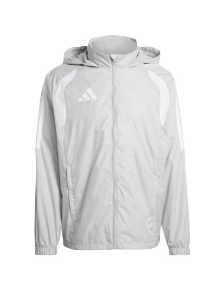 Kurtka dla dzieci adidas tiro 26 league windbreaker szara kt2426