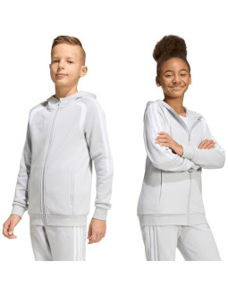 Bluza dla dzieci adidas tiro 26 league sweat full zip hoodie szara kf3323