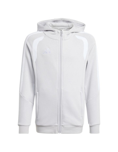 Bluza dla dzieci adidas tiro 26 league sweat full zip hoodie szara kf3323