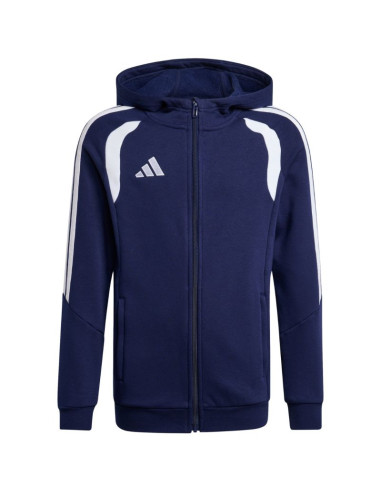Bluza dla dzieci adidas tiro 26 league sweat full zip hoodie granatowa kf3322