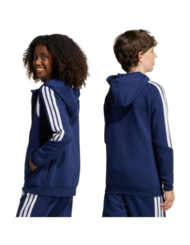 Bluza dla dzieci adidas tiro 26 league sweat full zip hoodie granatowa kf3322