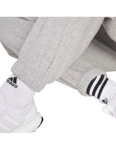 Spodnie damskie adidas essentials linear french terry cuffed jasnoszare jc5953