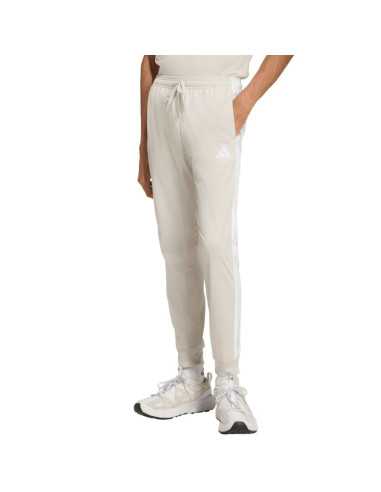 Spodnie męskie adidas 3-stripes tricot regular tapered beżowe jy7721