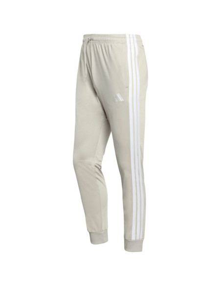 Spodnie męskie adidas 3-stripes tricot regular tapered beżowe jy7721