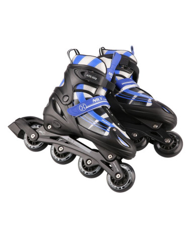 Nh18366a 2w1 granatowe rozm.s(31-34) łyżworolki z wym. pł. hokejową nils extreme