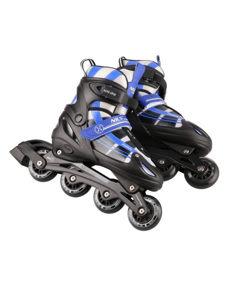 Nh18366a 2w1 granatowe rozm.s(31-34) łyżworolki z wym. pł. hokejową nils extreme