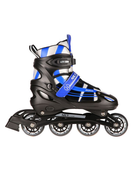 Nh18366a 2w1 granatowe rozm.s(31-34) łyżworolki z wym. pł. hokejową nils extreme