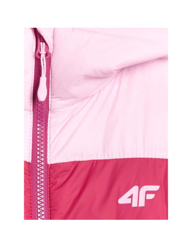 Kurtka puchowa z wypełnieniem syntetycznym dziewczęca 4f 4fjraw25tdjaf0771-54s