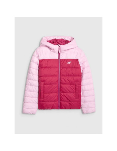 Kurtka puchowa z wypełnieniem syntetycznym dziewczęca 4f 4fjraw25tdjaf0771-54s