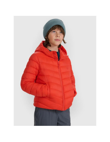 Kurtka puchowa z wypełnieniem syntetycznym chłopięca 4f 4fjraw25tdjam0819-62s