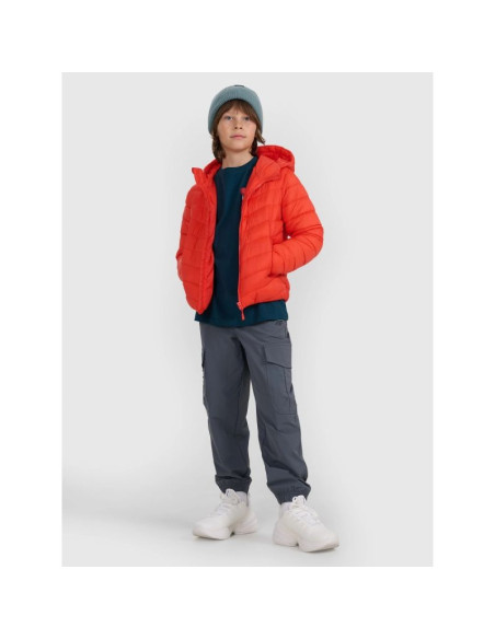 Kurtka puchowa z wypełnieniem syntetycznym chłopięca 4f 4fjraw25tdjam0819-62s