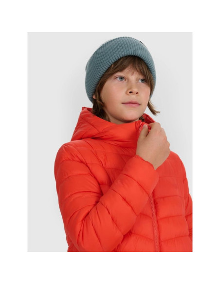 Kurtka puchowa z wypełnieniem syntetycznym chłopięca 4f 4fjraw25tdjam0819-62s