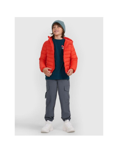 Kurtka puchowa z wypełnieniem syntetycznym chłopięca 4f 4fjraw25tdjam0819-62s